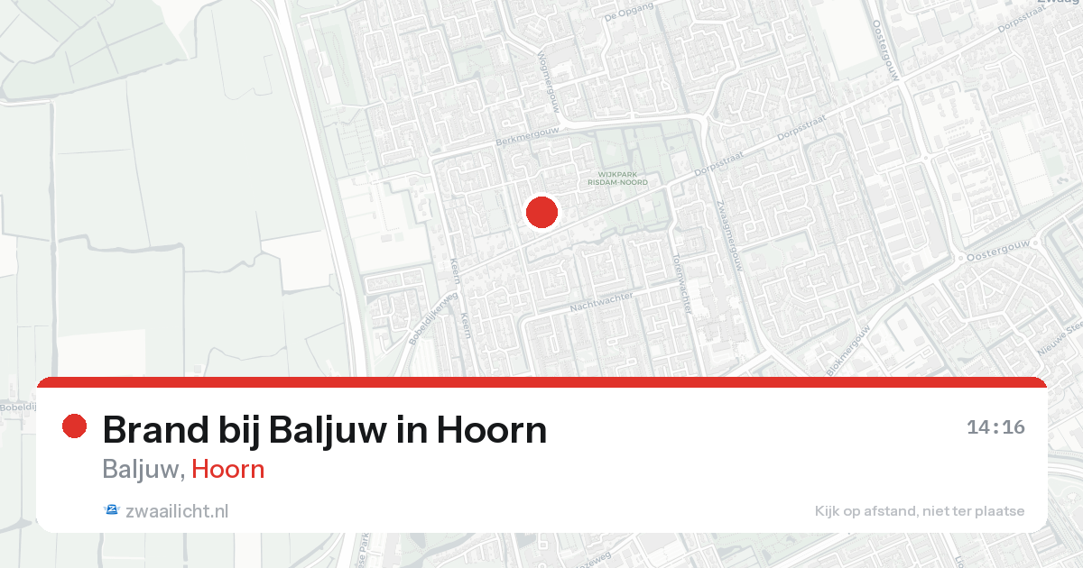 Brand bij Baljuw in Hoorn — 5 jun 2026