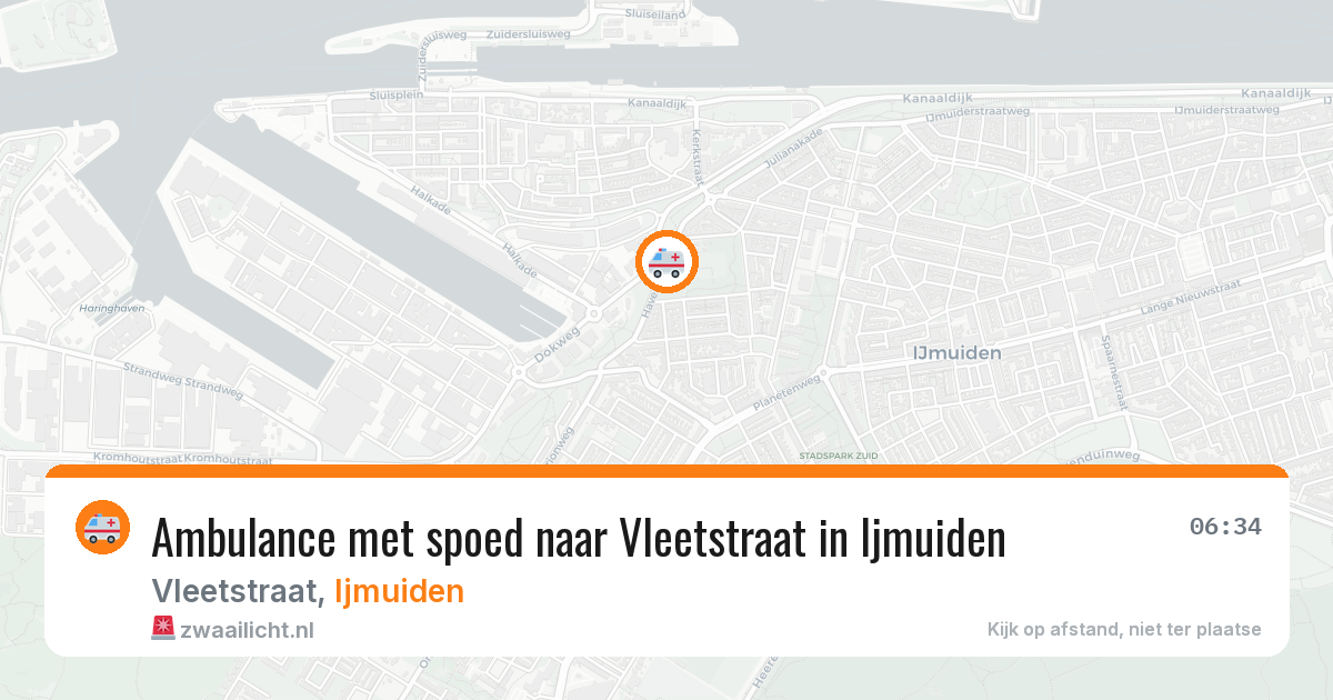 Ambulance met spoed naar Vleetstraat in Ijmuiden — 18 jan 2026