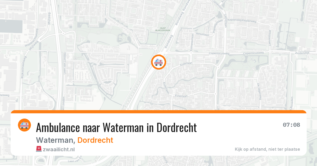 Ambulance naar Waterman in Dordrecht — 18 jun 2026