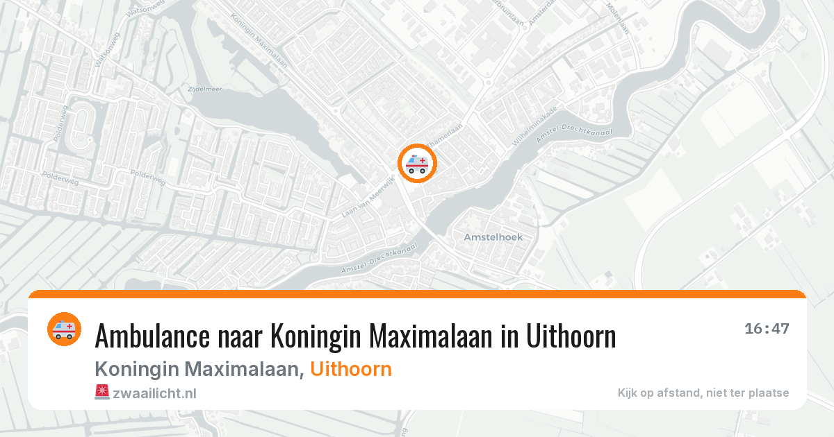 Ambulance naar Koningin Maximalaan in Uithoorn — 24 jun 2026