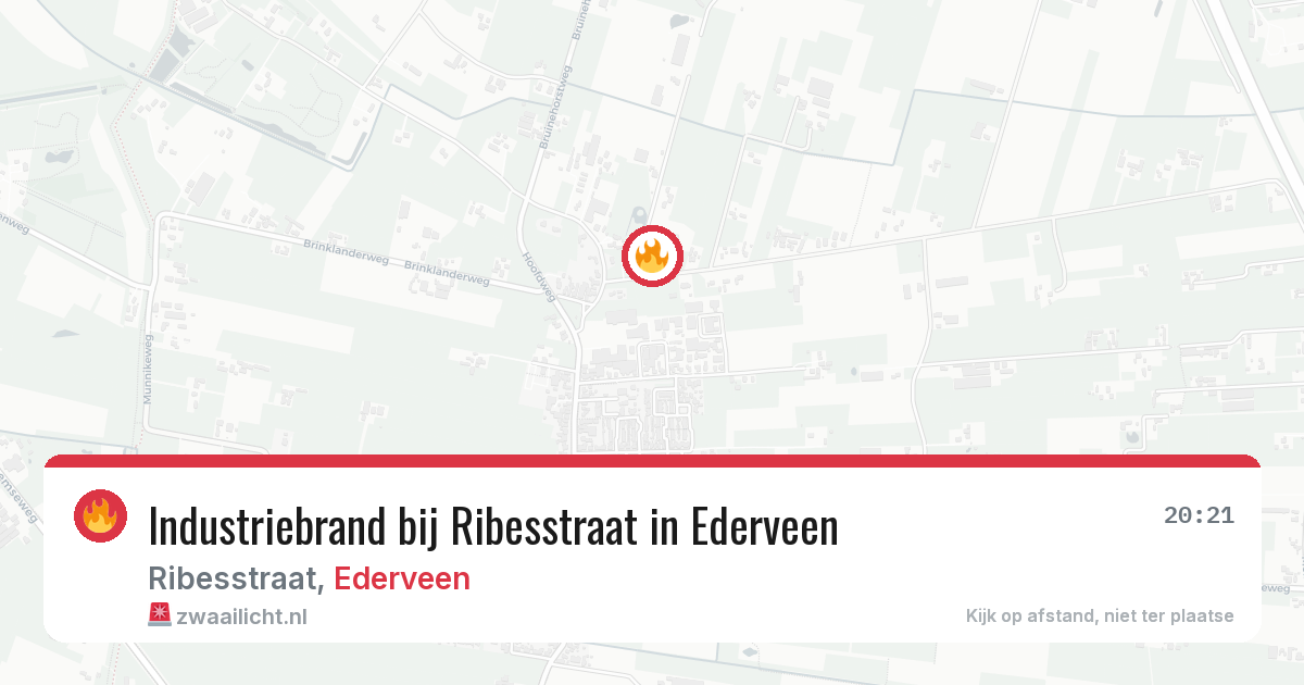 Industriebrand bij Ribesstraat in Ederveen — 1 apr 2026