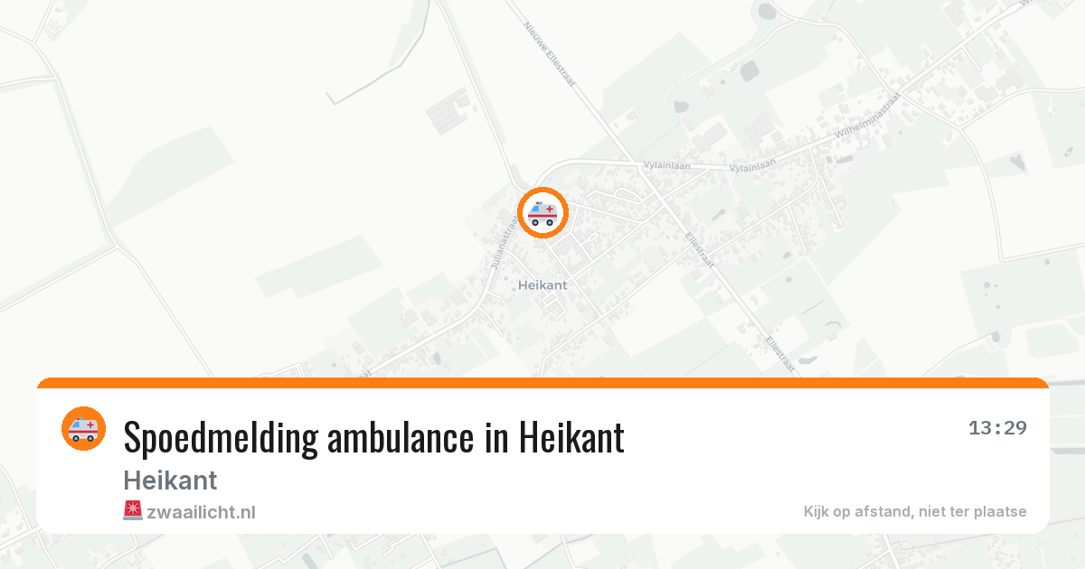 Spoedmelding ambulance in Heikant — 26 mrt 2026