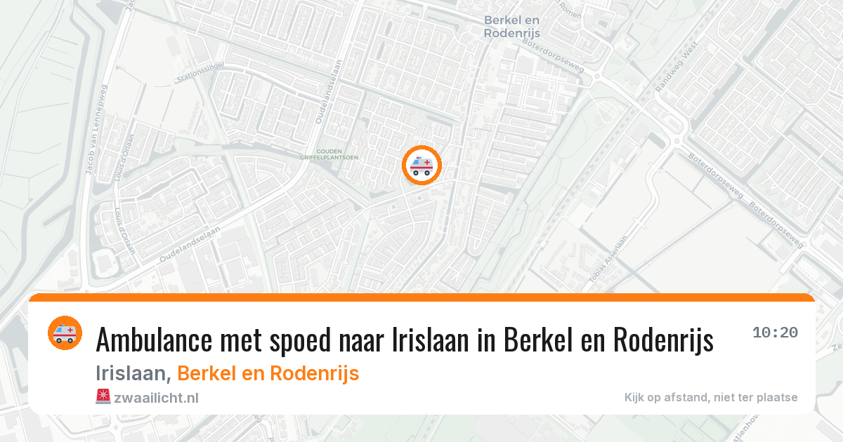 Ambulance met spoed naar Irislaan in Berkel en Rodenrijs — 22 jun 2026