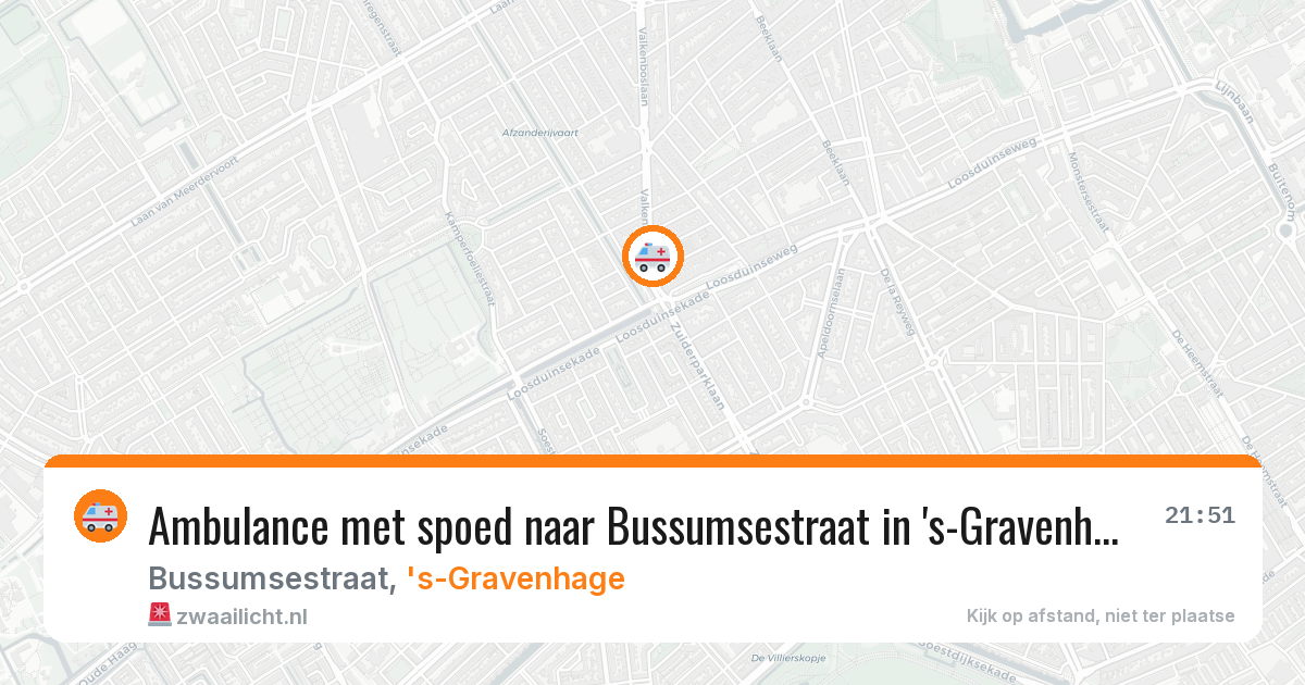 Ambulance met spoed naar Bussumsestraat in 's-Gravenhage — 25 jul 2026