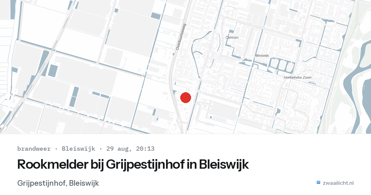 Rookmelder bij Grijpestijnhof in Bleiswijk — 29 aug 2026