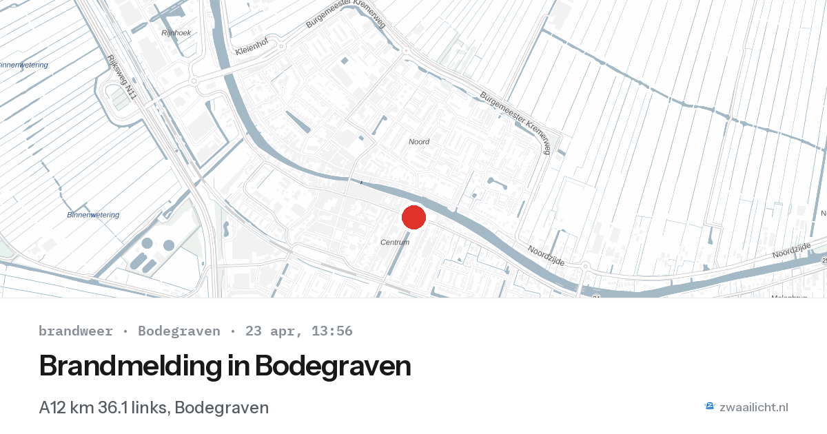 Brandmelding in Bodegraven — 23 apr 2026