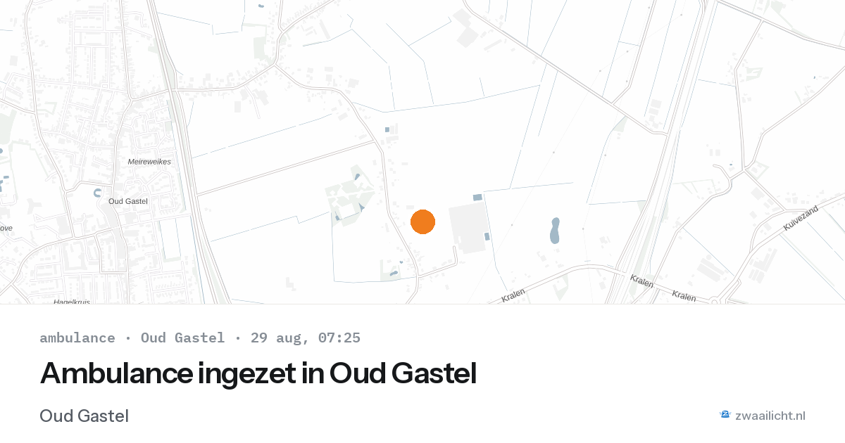 Ambulance ingezet in Oud Gastel — 29 aug 2026