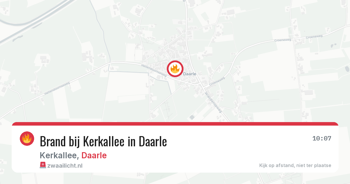 Brand bij Kerkallee in Daarle — 27 jun 2026