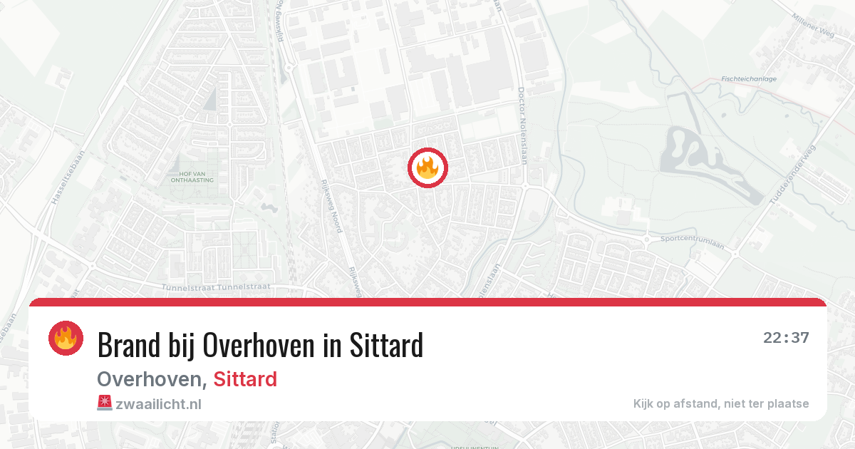 Brand bij Overhoven in Sittard — 9 jul 2026