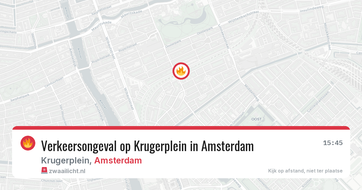Verkeersongeval op Krugerplein in Amsterdam — 30 apr 2026