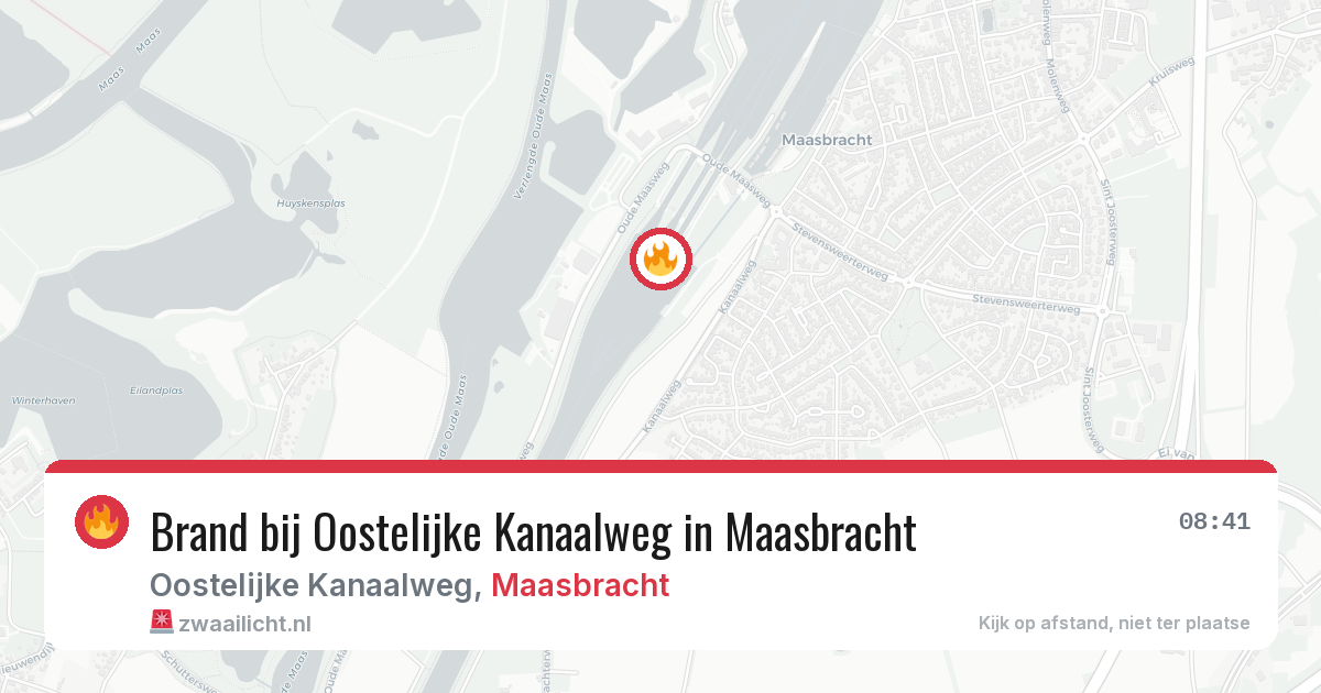 Brand bij Oostelijke Kanaalweg in Maasbracht — 19 jun 2026