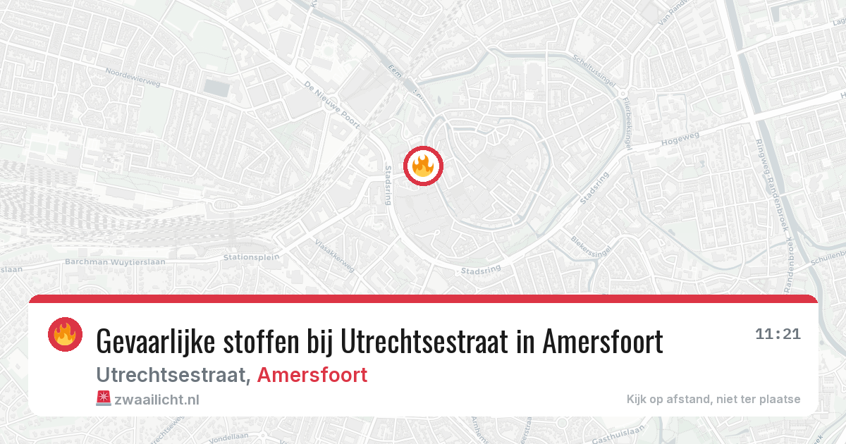 Gevaarlijke stoffen bij Utrechtsestraat in Amersfoort — 20 mei 2026