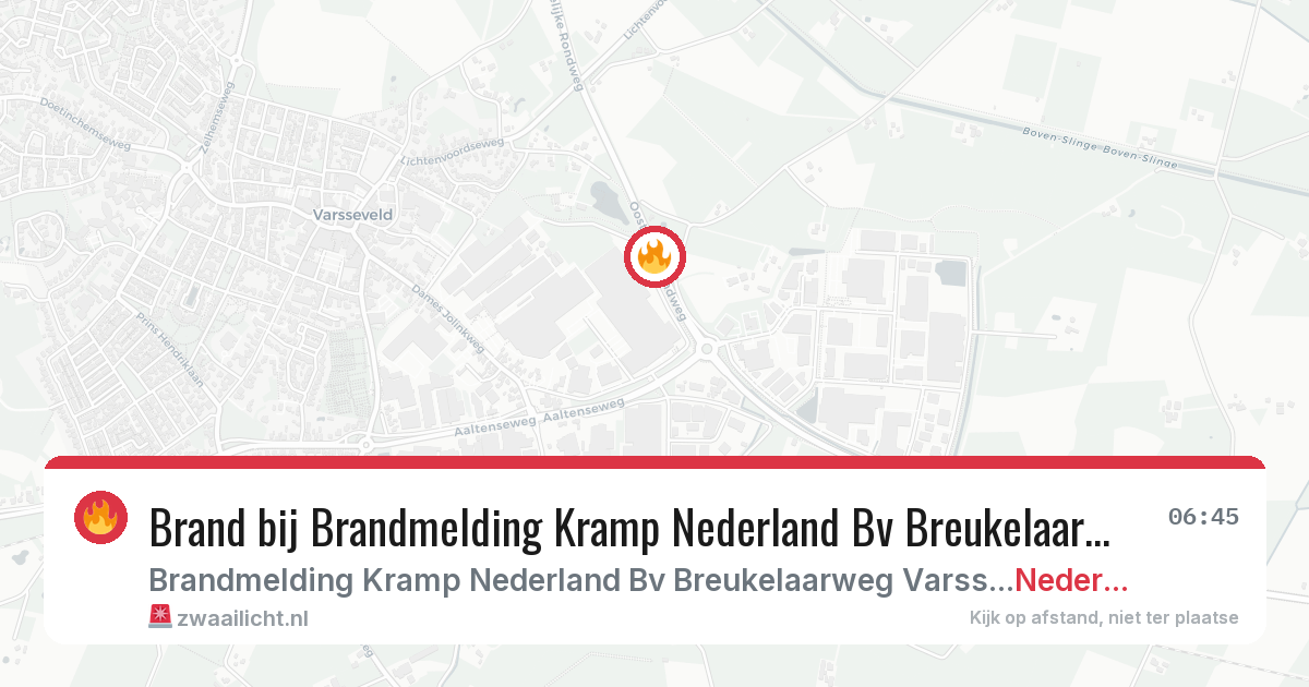 Brand bij Brandmelding Kramp Nederland Bv Breukelaarweg Varsseveld in Nederland — 10 jun 2026