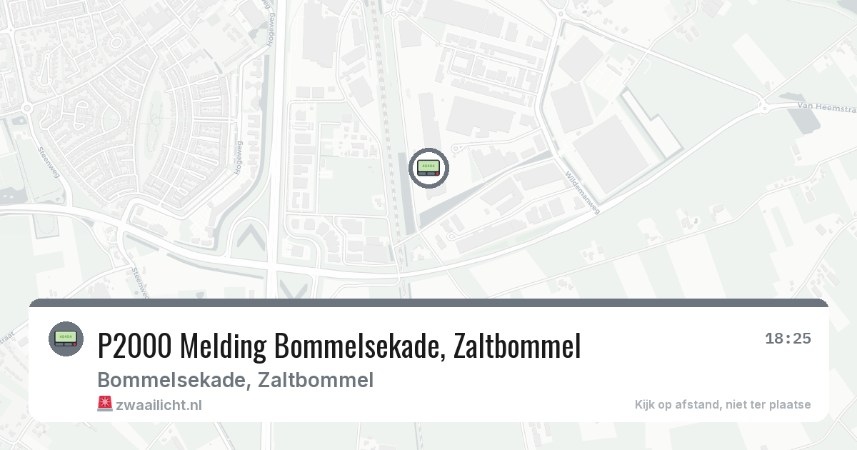 P2000 Melding Bommelsekade, Zaltbommel — 21 mei 2026