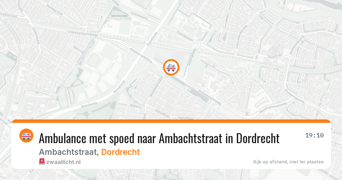 Ambulance met spoed naar Ambachtstraat in Dordrecht — 2 jul 2026