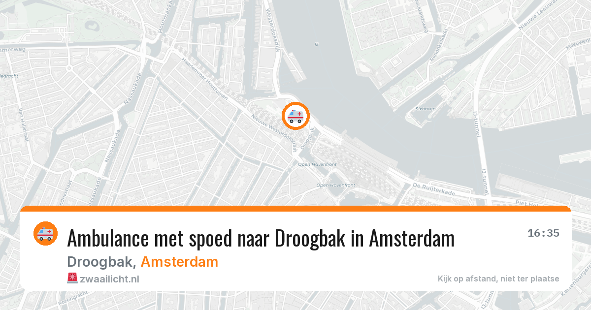 Ambulance met spoed naar Droogbak in Amsterdam — 4 apr 2026