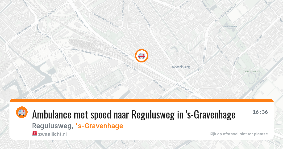 Ambulance met spoed naar Regulusweg in 's-Gravenhage — 2 jul 2026