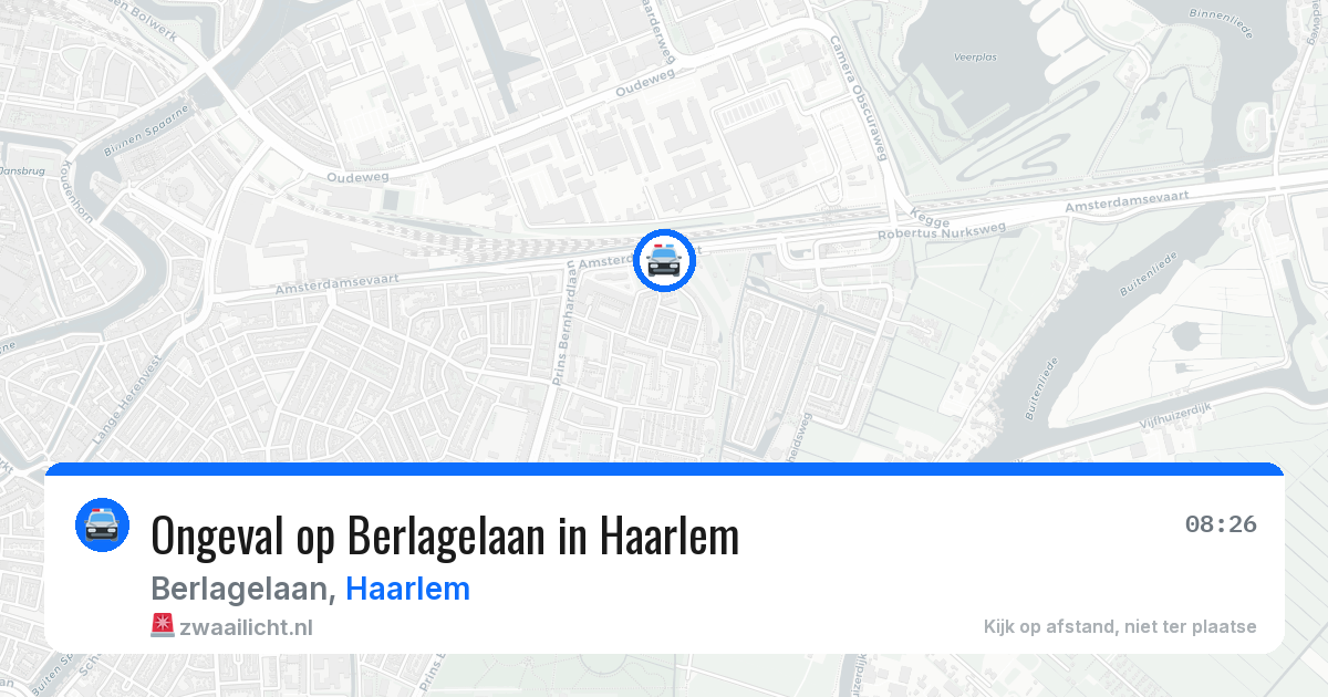 Ongeval op Berlagelaan in Haarlem — 6 mei 2026