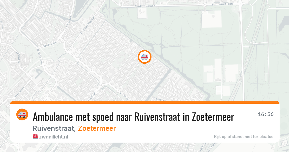 Ambulance met spoed naar Ruivenstraat in Zoetermeer — 20 jun 2026