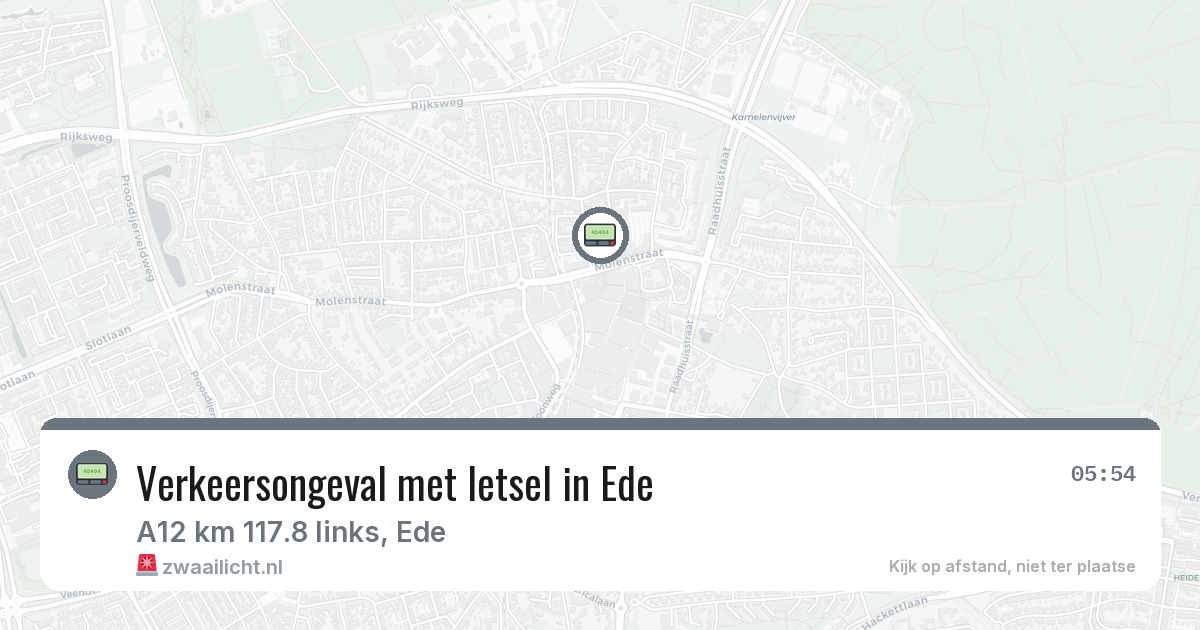 Verkeersongeval met letsel in Ede — 13 apr 2026