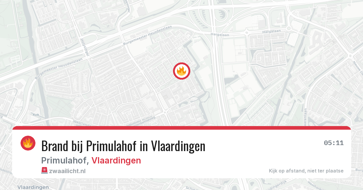 Brand bij Primulahof in Vlaardingen — 9 mei 2026
