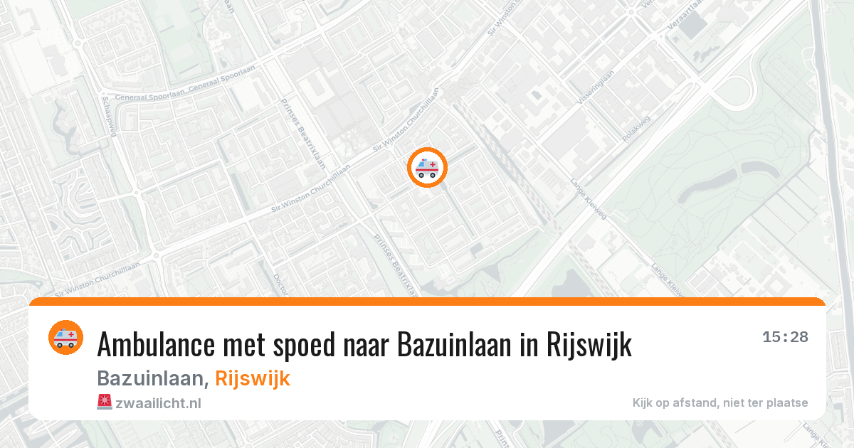 Ambulance met spoed naar Bazuinlaan in Rijswijk — 2 jul 2026