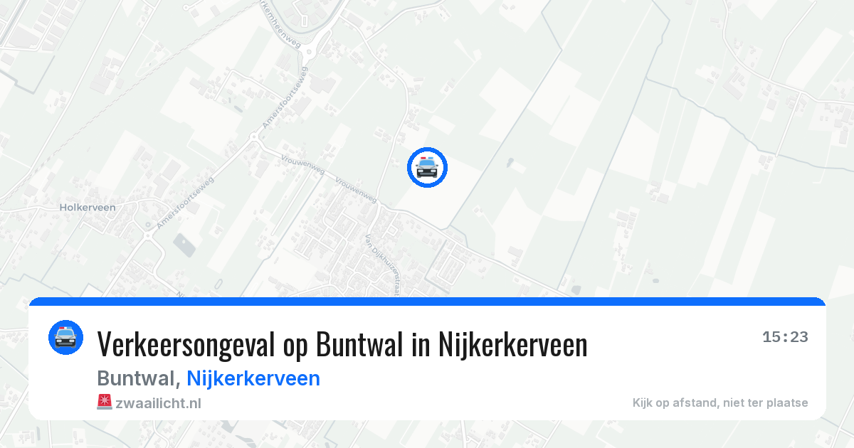 Verkeersongeval op Buntwal in Nijkerkerveen — 19 mrt 2026