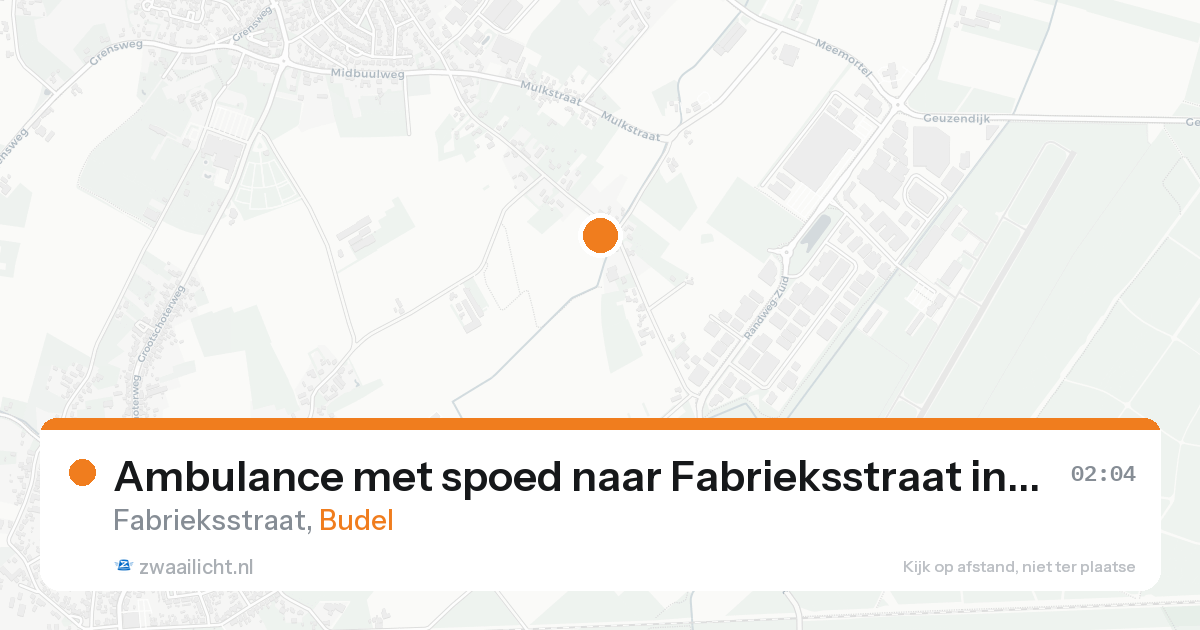 Ambulance met spoed naar Fabrieksstraat in Budel — 23 aug 2026