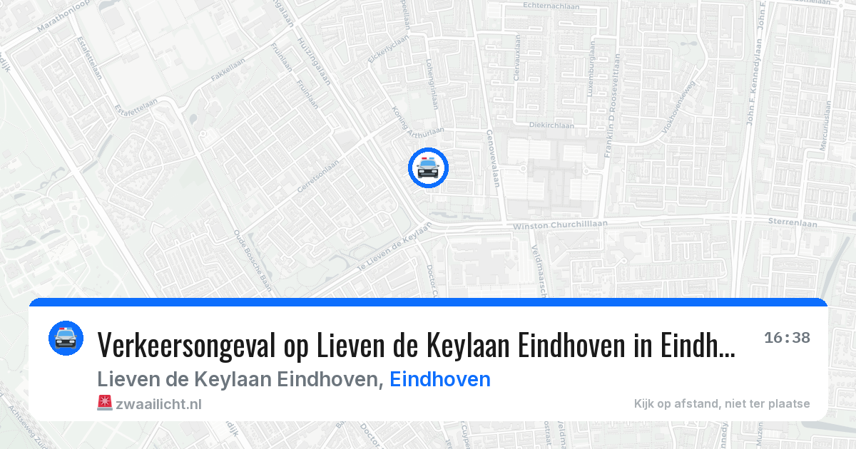 Verkeersongeval op Lieven de Keylaan Eindhoven in Eindhoven — 23 mei 2026