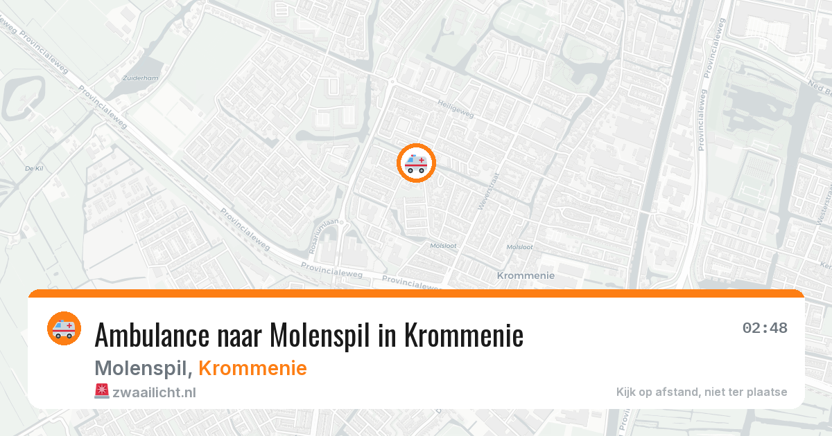 Ambulance naar Molenspil in Krommenie — 20 apr 2026