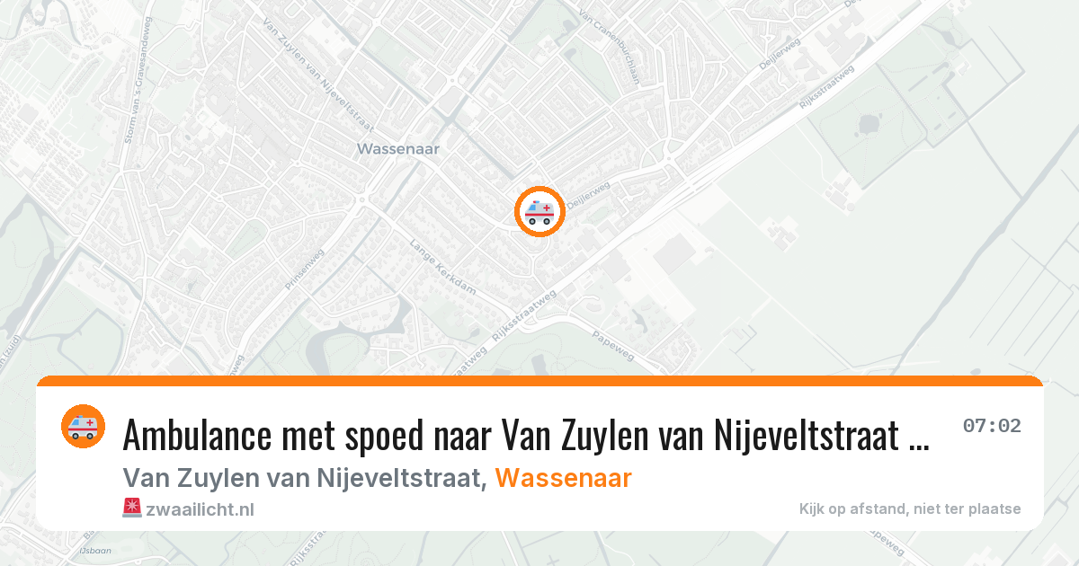 Ambulance met spoed naar Van Zuylen van Nijeveltstraat in Wassenaar — 23 jan 2026