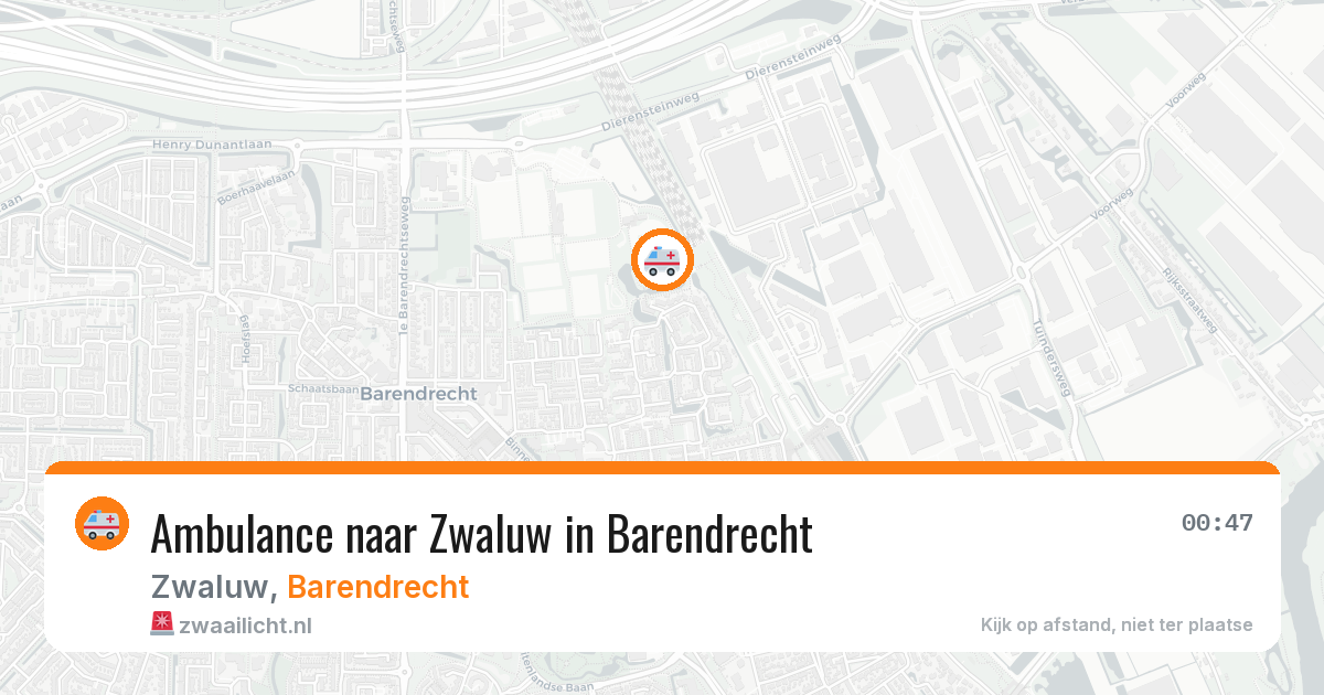 Ambulance naar Zwaluw in Barendrecht — 8 apr 2026