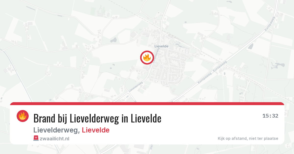 Brand bij Lievelderweg in Lievelde — 15 jul 2026