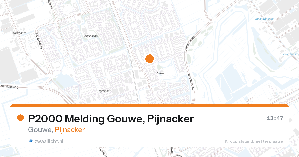P2000 Melding Gouwe, Pijnacker — 8 apr 2026
