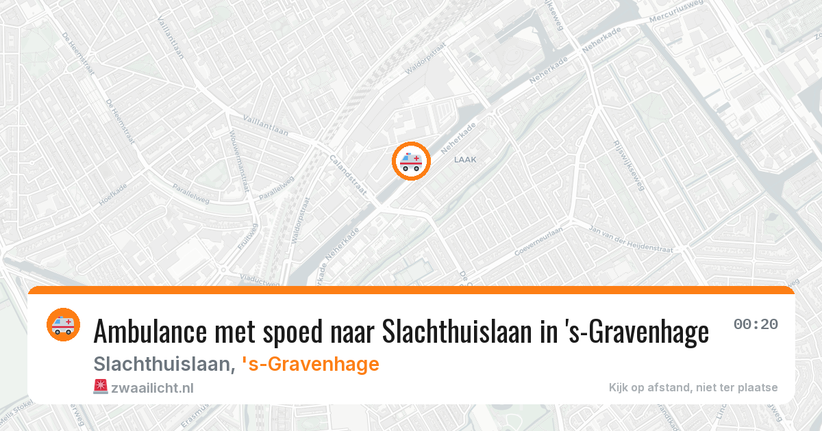 Ambulance met spoed naar Slachthuislaan in 's-Gravenhage — 14 aug 2026