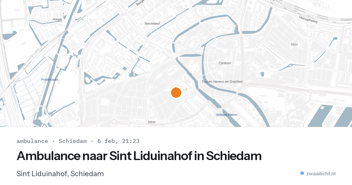 Ambulance naar Sint Liduinahof in Schiedam — 6 feb 2026