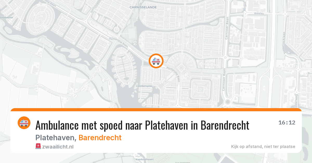 Ambulance met spoed naar Platehaven in Barendrecht — 29 mei 2026