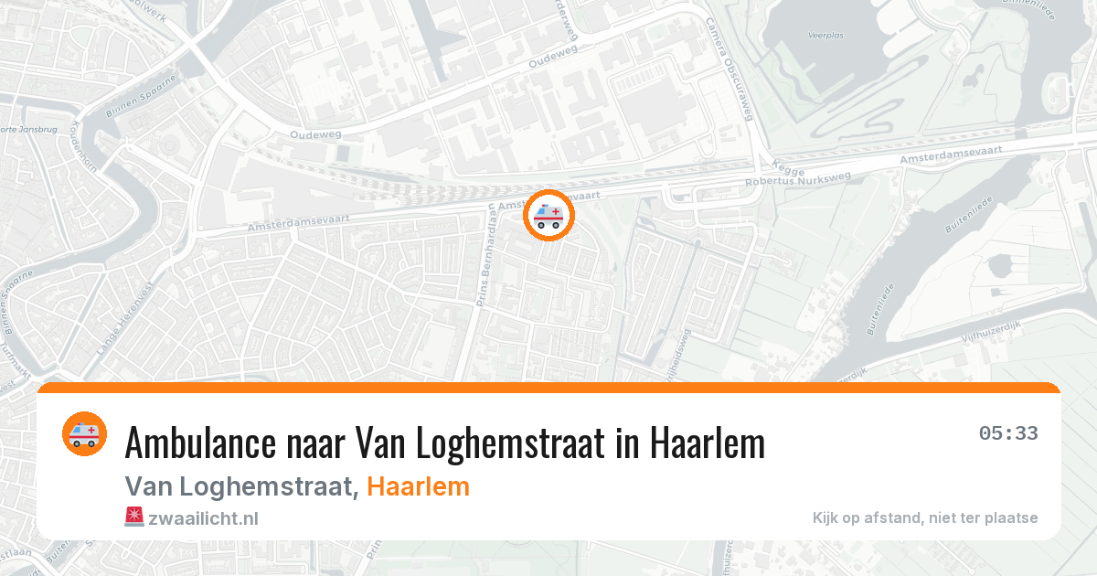 Ambulance naar Van Loghemstraat in Haarlem — 2 aug 2026
