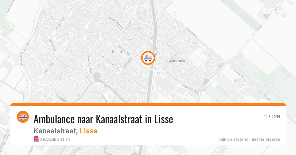 Ambulance naar Kanaalstraat in Lisse — 8 mei 2026