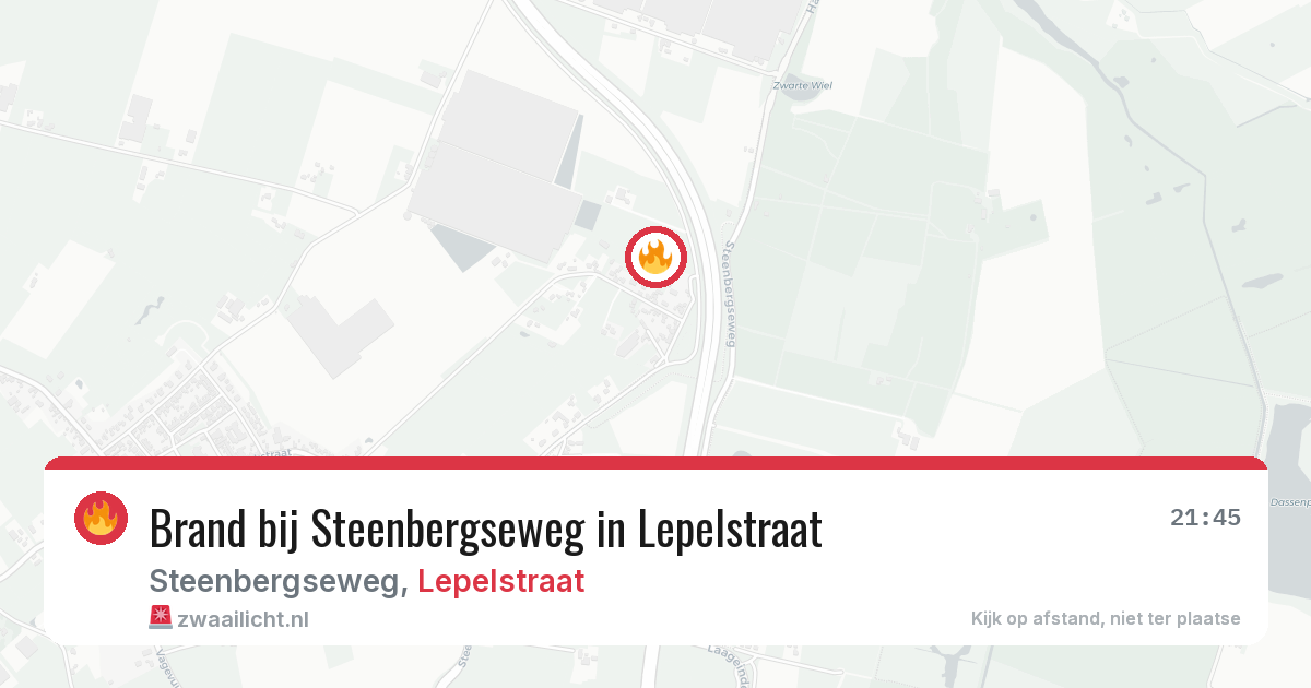 Brand bij Steenbergseweg in Lepelstraat — 30 jul 2026