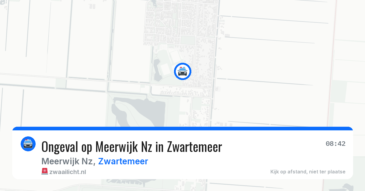 Ongeval op Meerwijk Nz in Zwartemeer — 10 aug 2026