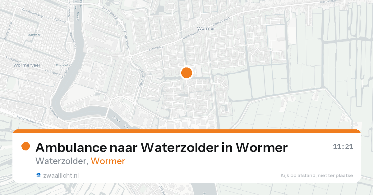 Ambulance naar Waterzolder in Wormer — 5 jun 2026