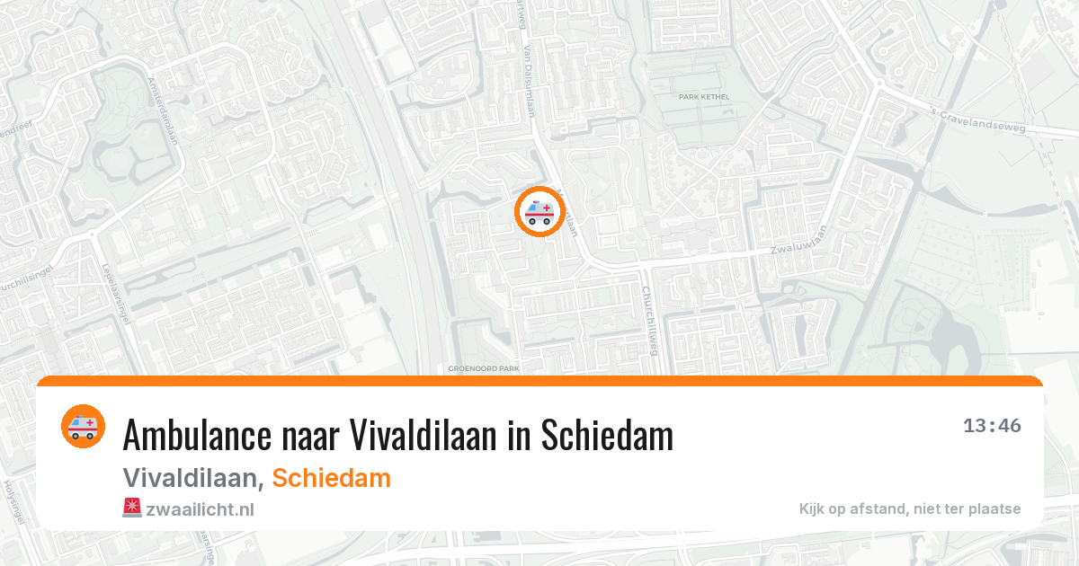 Ambulance naar Vivaldilaan in Schiedam — 23 mei 2026