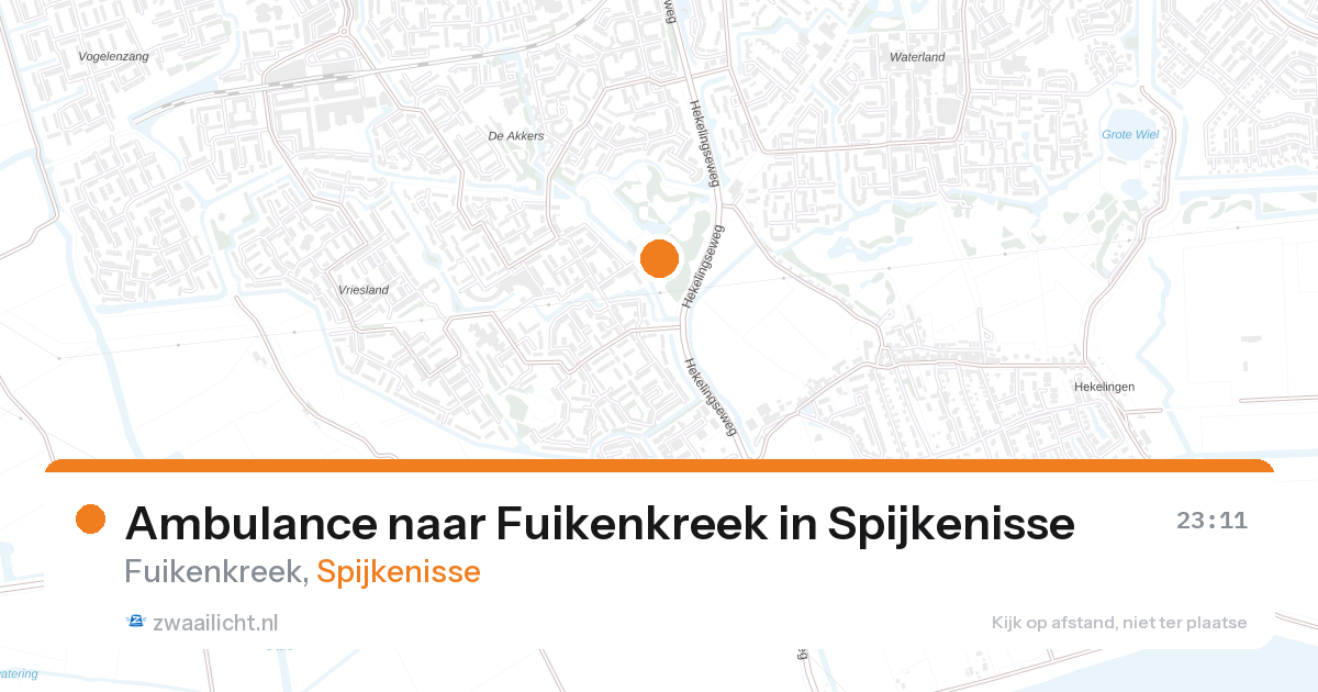 Ambulance naar Fuikenkreek in Spijkenisse — 27 aug 2026