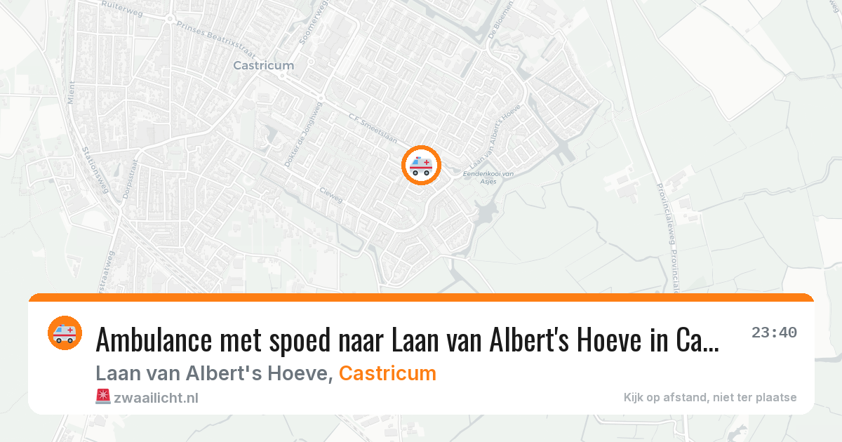 Ambulance met spoed naar Laan van Albert's Hoeve in Castricum — 26 jun 2026