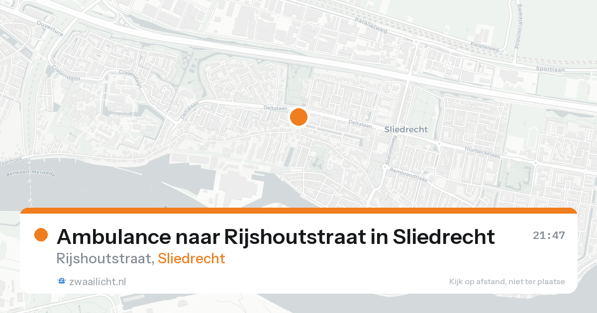 Ambulance naar Rijshoutstraat in Sliedrecht — 7 feb 2026