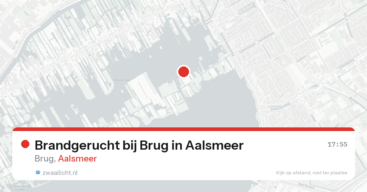 Brandgerucht bij Brug in Aalsmeer — 30 jan 2026