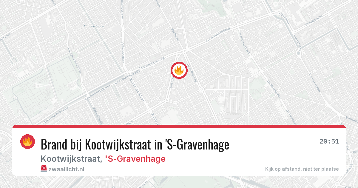 Brand bij Kootwijkstraat in 'S-Gravenhage — 28 jul 2026