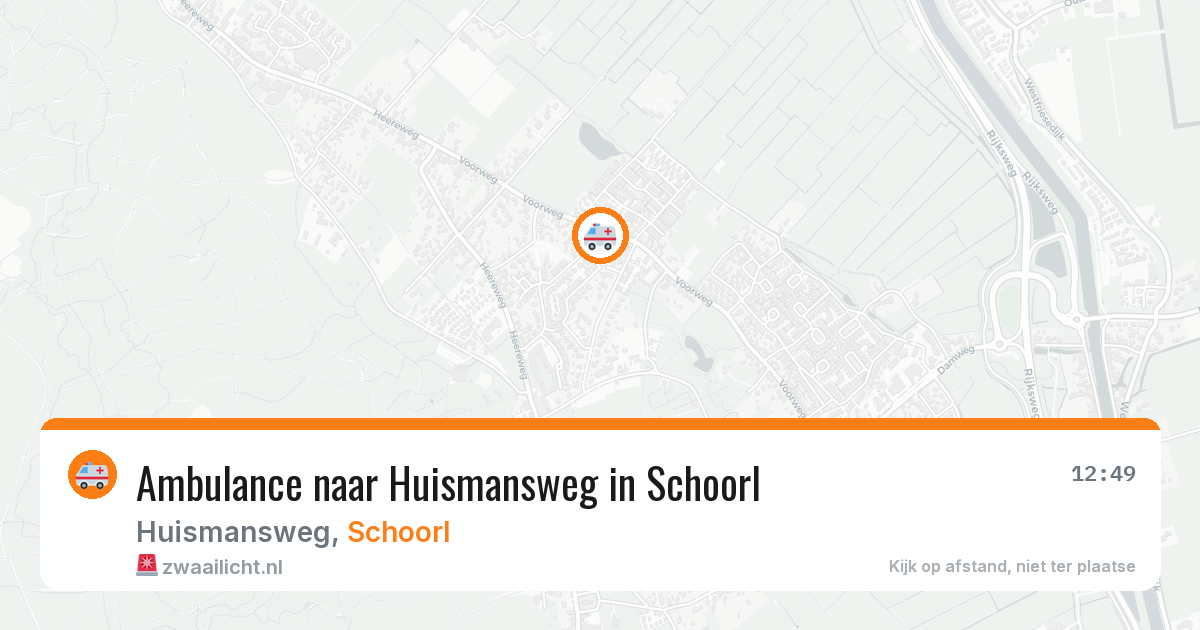 Ambulance naar Huismansweg in Schoorl — 23 mei 2026