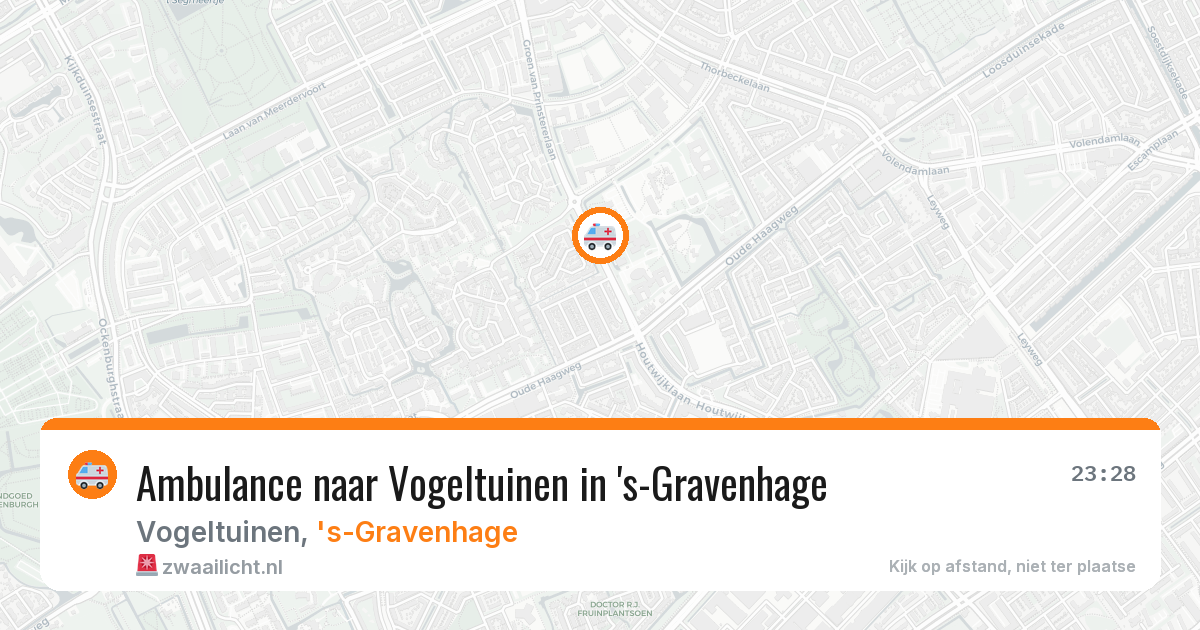 Ambulance naar Vogeltuinen in 's-Gravenhage — 13 jun 2026